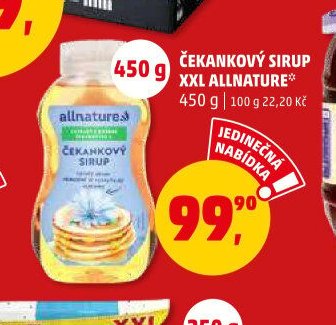 Čekankový sirup Allnature