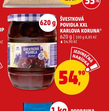 Švestková povidla XXL Karlova Koruna