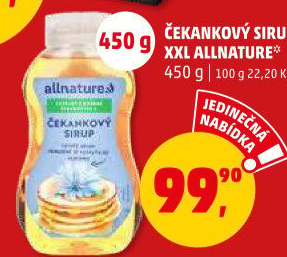 Čekankový sirup Allnature