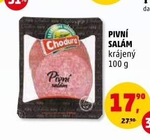 Salám pivní Beskydské uzeniny Chodura