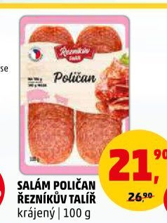 Salám Poličan Řezníkův talíř