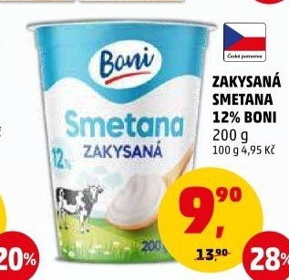 Smetana zakysaná Boni 12%