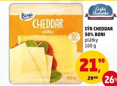 Sýr Cheddar 50% Boni