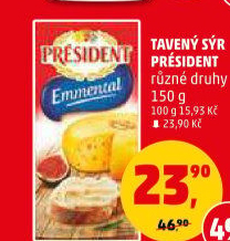 Tavené sýry Président