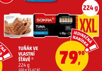 Tuňák ve vlastní šťávě Sokra