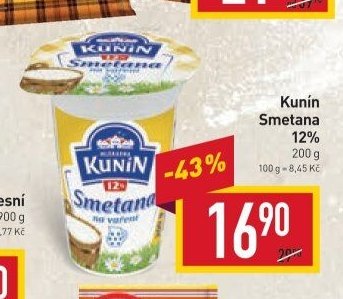 Kunín Smetana 12%