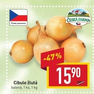 Cibule žlutá Česká Farma