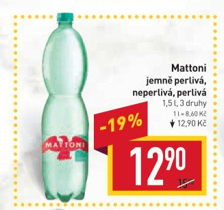 Přírodní voda Mattoni