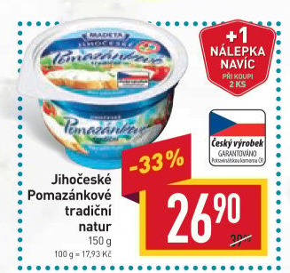 Tradiční pomazánkové Jihočeské Madeta