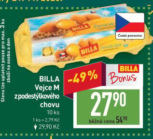 Vejce z podestýlky M Billa