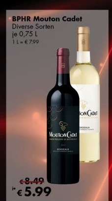 Vína Mouton Cadet Baron Philippe de Rothschild
