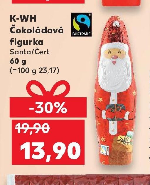 K-WH Čokoládová figurka Santa/Čert 60 g