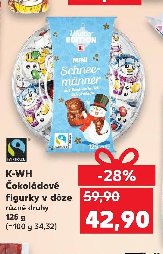 K-WH Čokoládové figurky v dóze 125 g