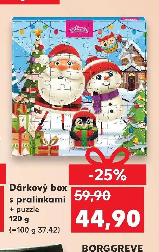 Dárkový box s pralinkami + puzzle 120 g