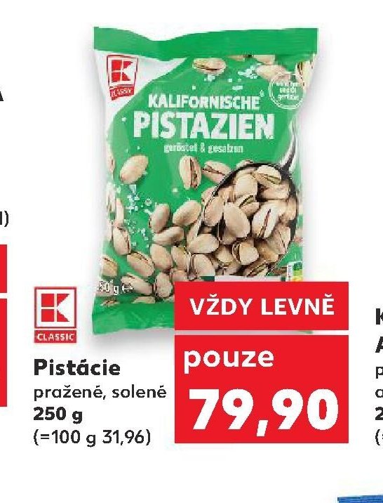 Pistácie pražené, solené 250 g