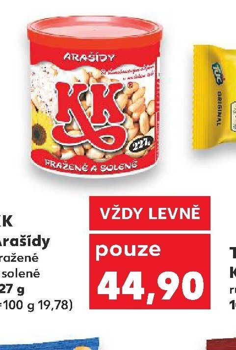 KK Arašídy pražené a solené 227 g