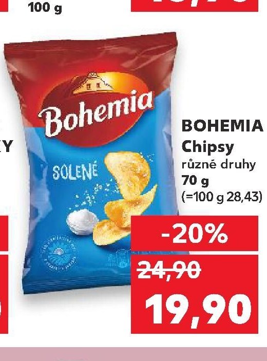BOHEMIA Chipsy různé druhy 70 g