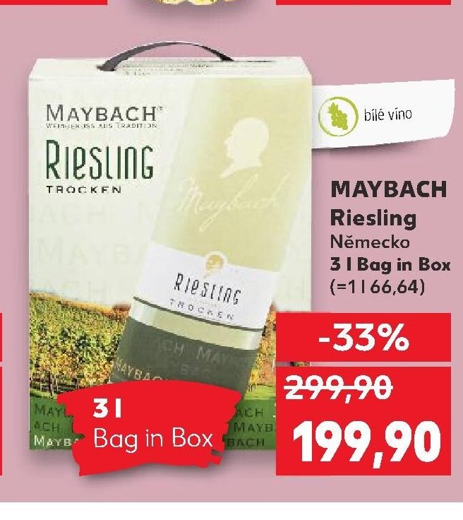 MAYBACH Riesling Německo 3 l Bag in Box