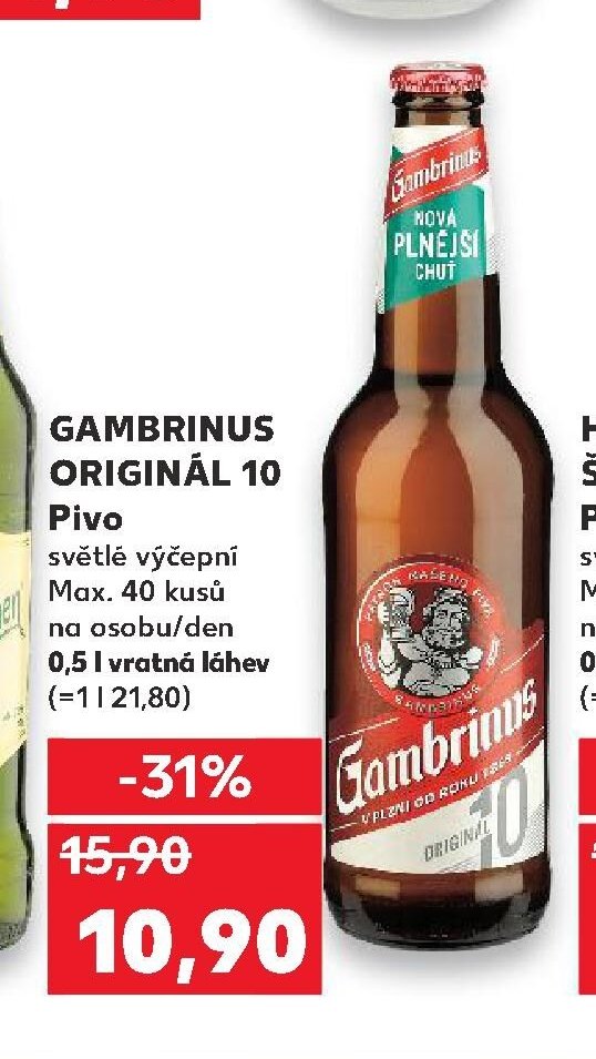 Gambrinus Originál 10 Pivo