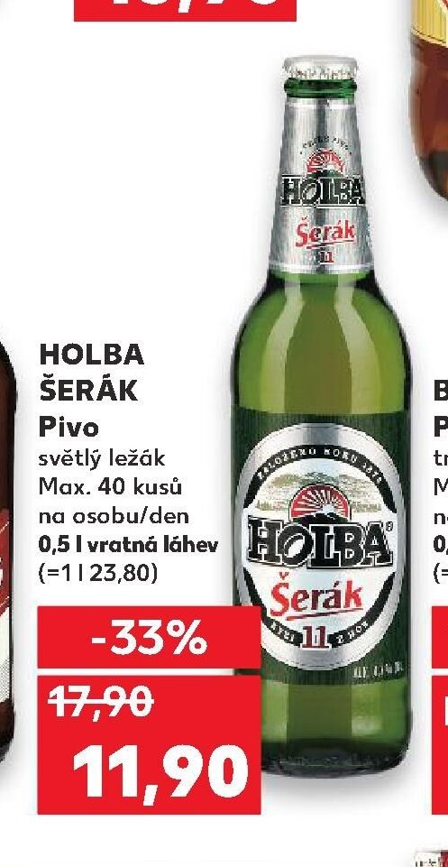 Holba Šerák Pivo světlé ležák
