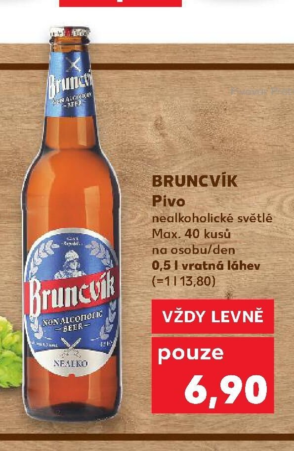 Bruncvík Pivo nealkoholické světlé