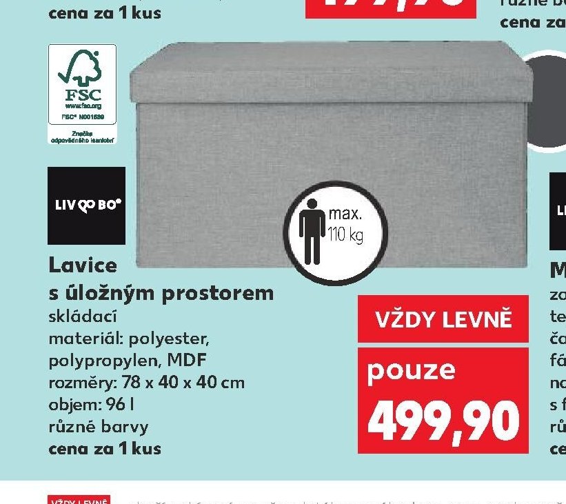 LIV&BO Lavice s úložným prostorem
