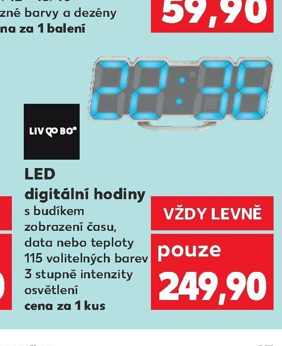 LIV&BO LED digitální hodiny