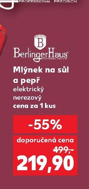 Mlýnek na sůl a pepř elektrický nerezový