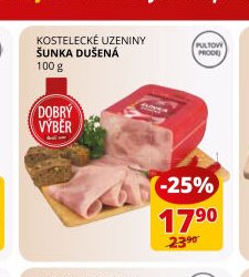 KOSTELECKÉ UZENINY ŠUNKA DUŠENÁ