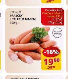 STEINEX PÁREČKY S TELECÍM MASEM