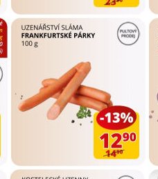 UZENÁŘSTVÍ SLÁMA FRANKFURTSKÉ PÁRKY