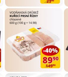 VODŇANSKÁ DRŮBEŽ KUŘECÍ PRSNÍ ŘÍZKY
