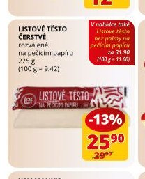 Listové těsto čerstvé