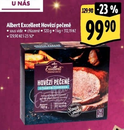 Hovězí pečeně Sous vide Albert Excellent