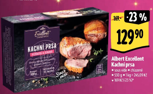 Kachní prsa Sous vide Albert Excellent