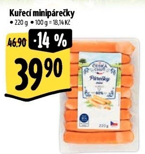 Párečky kuřecí mini Česká chuť