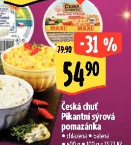 Pikantní sýrová pomazánka Česká chuť