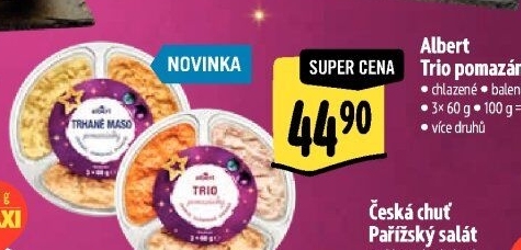 Pomazánky trio Albert