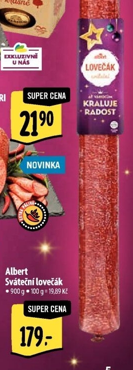 Salám Sváteční lovečák Albert