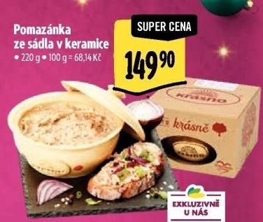 Škvarková pomazánka Krásno - dárkové balení