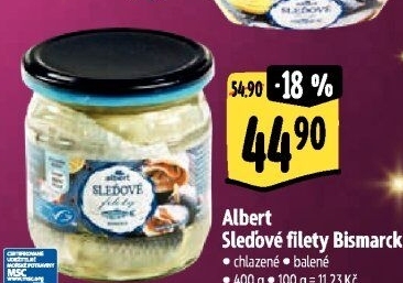 Sleď filety Bismarck Albert