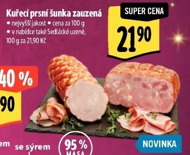 Šunka kuřecí prsní zauzená nejvyšší jakosti