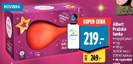 Šunka pražská nejvyšší jakosti Albert