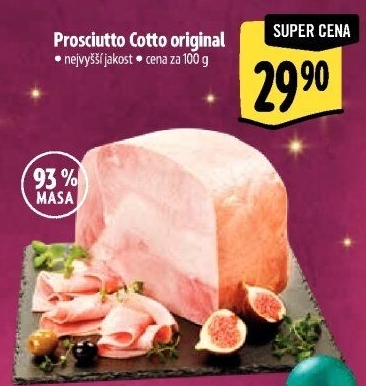 Šunka Prosciutto Cotto nejvyšší jakosti
