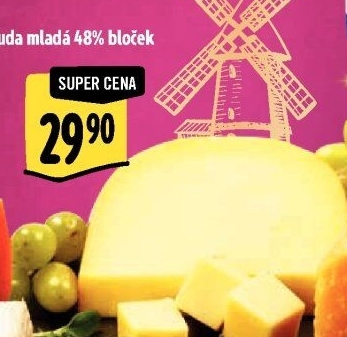 Sýr Gouda mladá 48%