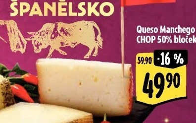 Sýr Manchego Queso CHOP 50%