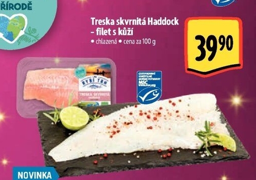 Treska skvrnitá Haddock filet Albert