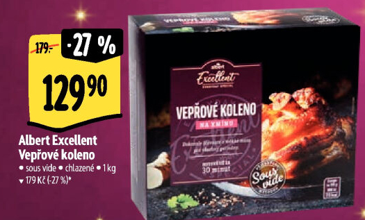 Vepřové koleno Sous vide Albert Excellent