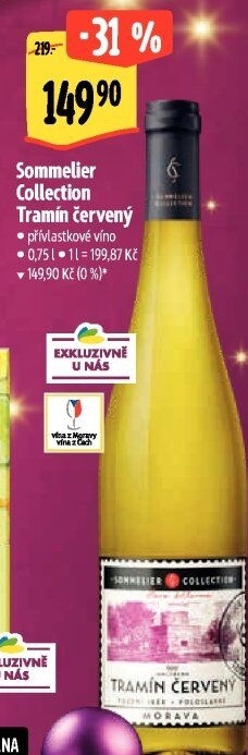 Víno Tramín červený Sommelier Collection - přívlastkové