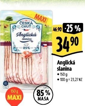Anglická slanina Česká chuť